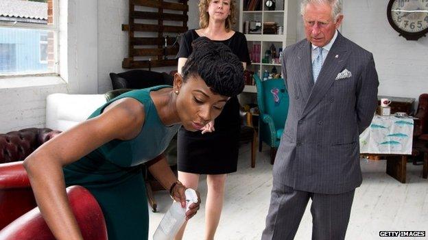 Demi Owoseje gives Prince Charles a renovating demonstration