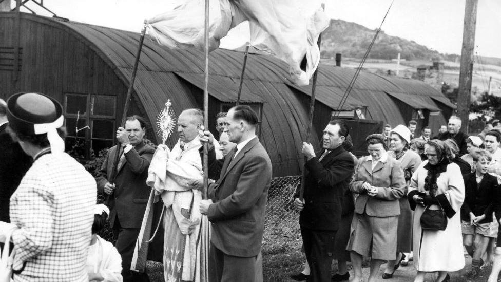 A Corpus Christi parade at Blackshaw Moor 