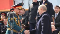 Путин и Шойгу во время парада