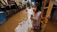 Une fillette victime d'inondation