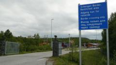 Пограничный переход Стурскуг на российско-норвежской границе