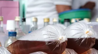 Illegal alcohol seized in Indonesia