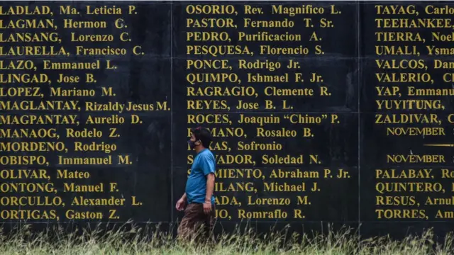 памятная стена с именами жертв военного положения