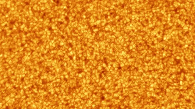 The surface of the sun showing a pattern of movement