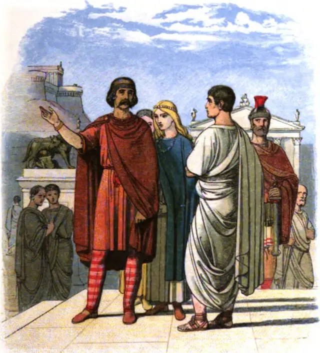 Освобожденный Каратак в Риме