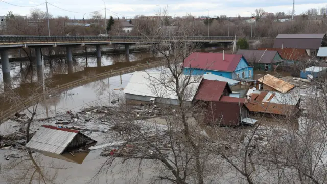 Последствия затопления в Оренбургской области