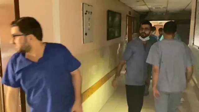 Doctors for inside Al-Shifa hospital