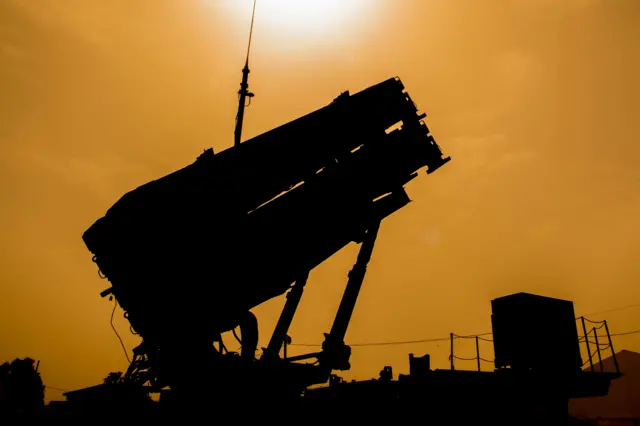 A US Patriot missile defence system is pictured during the Israeli-US military exercise "Juniper Cobra"