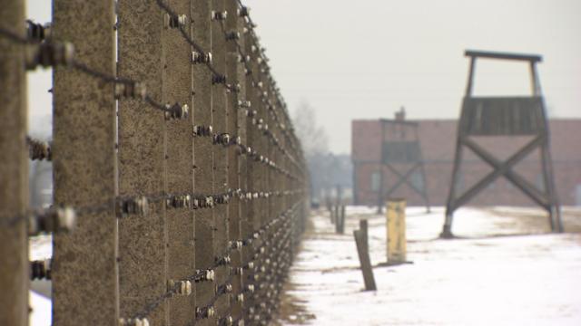 The fence at the Auschwitz-Birkenau death camp