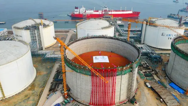 La deuxième phase du terminal GNL est en cours de construction