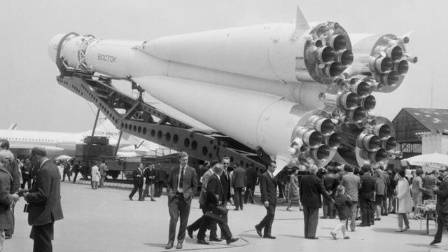 Макет ракеты "Восток" на Ле Бурже в 1967 году