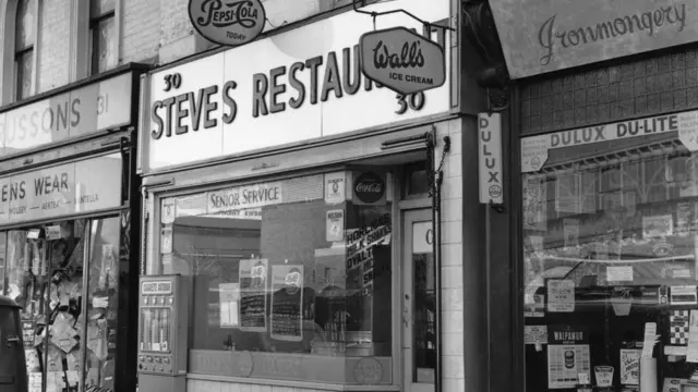 An external shot of Steve's Restaurant in Waterloo, London