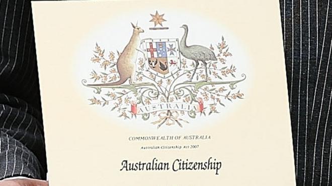 Сертификат о получении австралийского гражданства