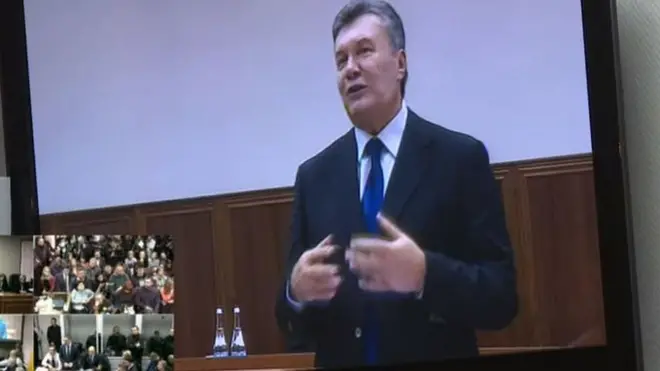 Янукович по видеосвязи