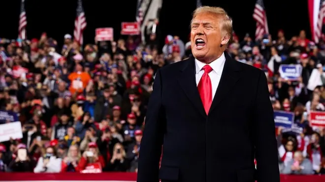 Donald Trump in Valdosta, Georgia. 5 Dec 2020