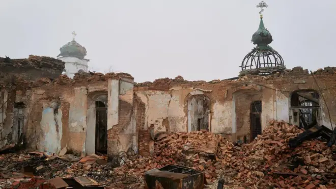 Развалины церкви в Авдеевке