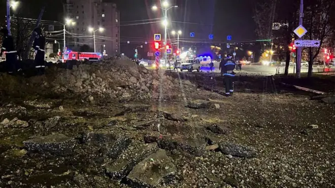 Место взрыва в Белгороде.