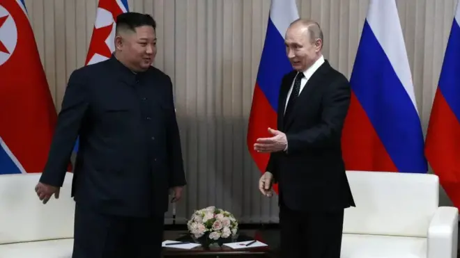Встреча Путина с Ким Чен Ыном в 2019 году