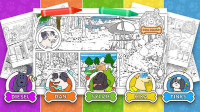 Dog Squad - Dog Squad: Mission alert colouring sheets