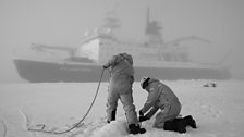 Working alongside the RV Polarstern on the sea ice