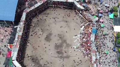 Bullfighting arena in central Colombia