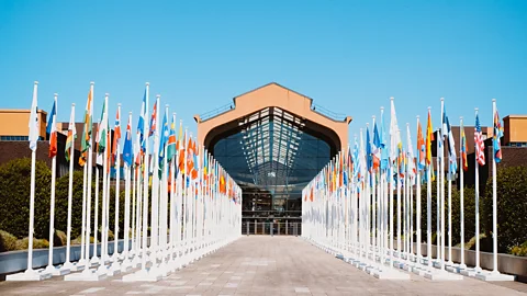 Paris 2024/ Raphael Vriet Shot of entrance to Paris 2024 Olympic Village (Credit: Paris 2024/ Raphael Vriet)