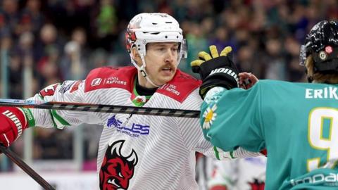 Tyler Busch in action for Cardiff Devils