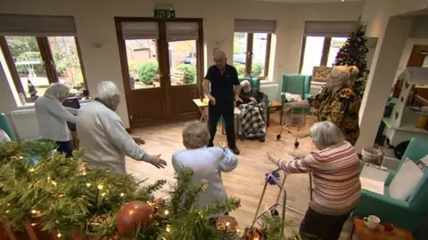 Residents doing Tai Chi