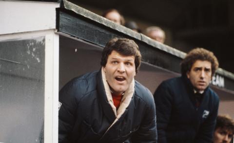John Toshack in the dugout for Swansea City