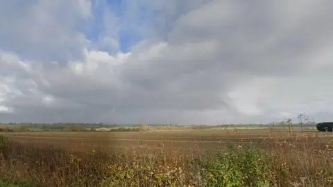 A view from South Kilworth Road of the agricultural fields flagged for the solar farm