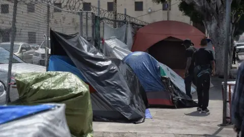 Getty Images Homeless encampment in Los Angeles
