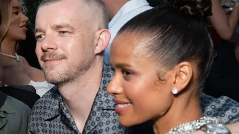 Jack Hall/BFA.com/Shutterstock Russell Tovey and Gugu Mbatha-Raw at the Serpentine Summer Party, London, 25 June 2024