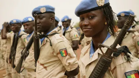 Getty Images UN Peacekeepers from Senegal joining the Minusma mission in Mali from Senegal