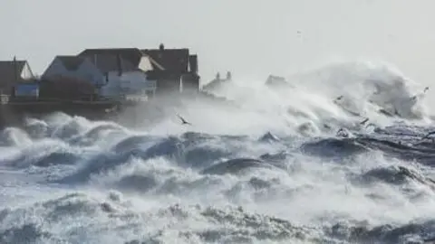 A storm battering the coast of Selsey