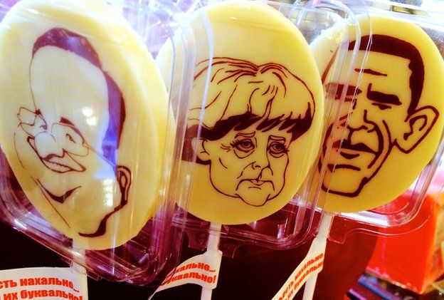 Russian lollypops modelled on Western heads of state