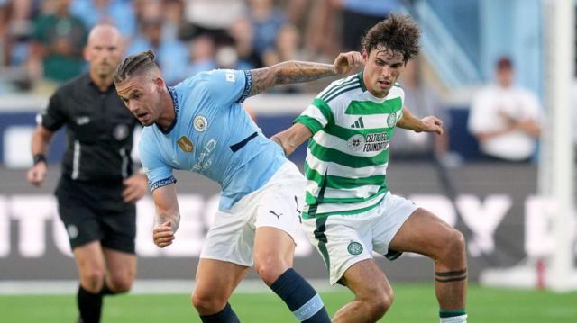 Kalvin Phillips against Celtic in pre-season