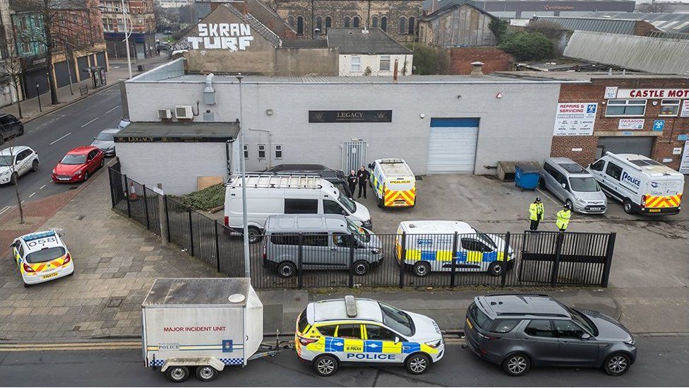 Aerial view of Hessle Road funeral directors