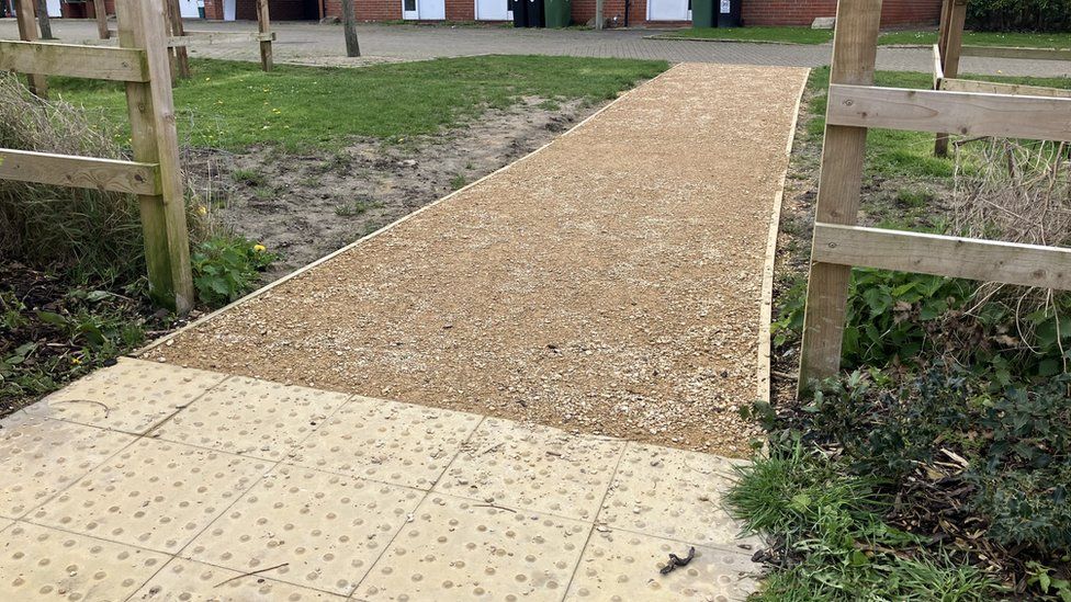 The new footpath