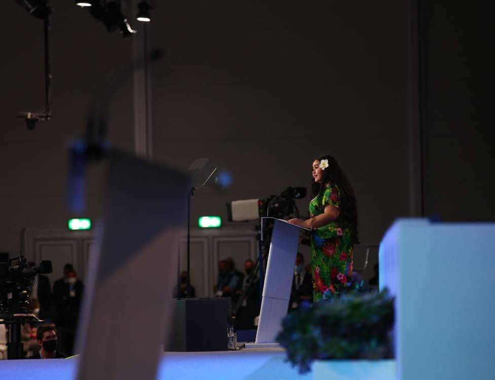 Brianna Fruean addresses COP26
