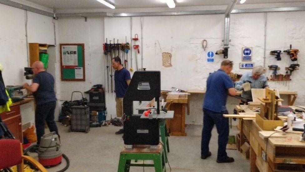 Men in a carpentry workshop