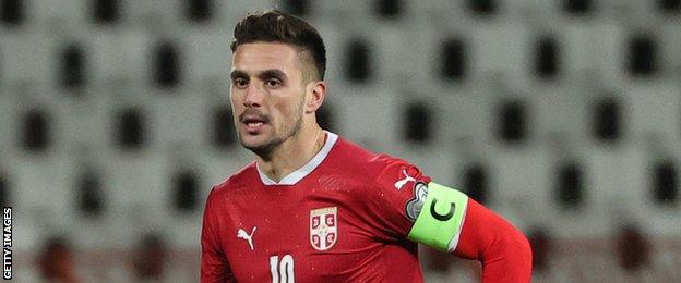 Tadic created all three of Serbia's goals during a standout display