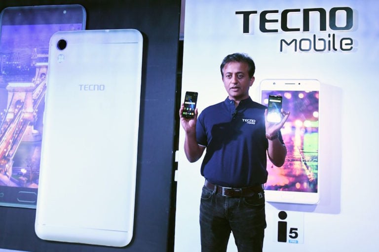 Anish Kapoor, CEO of Techno and Inflix India, presents some newly designed smartphones, in Kolkata, India, 23 August 2017, DIBYANGSHU SARKAR/AFP via Getty Images