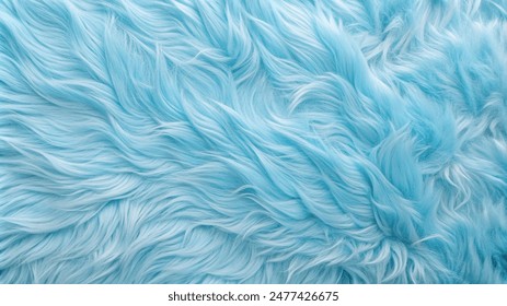 Blue Fur Animal Texture Background Wool Creative Concept Design Copy Space Nature Art Banner Flyer Poster Close Up Illustration Modern 