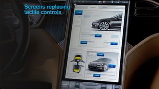 Screens replacing
tactile controls
 