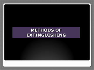 METHODS OF
EXTINGUISHING
 