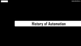 History of Automation
www.edureka.co
 