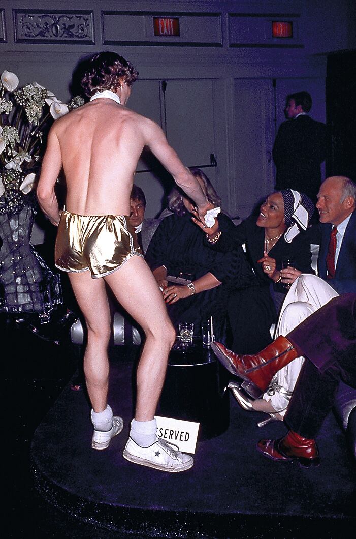 A disco dancer in Studio54 (1978).