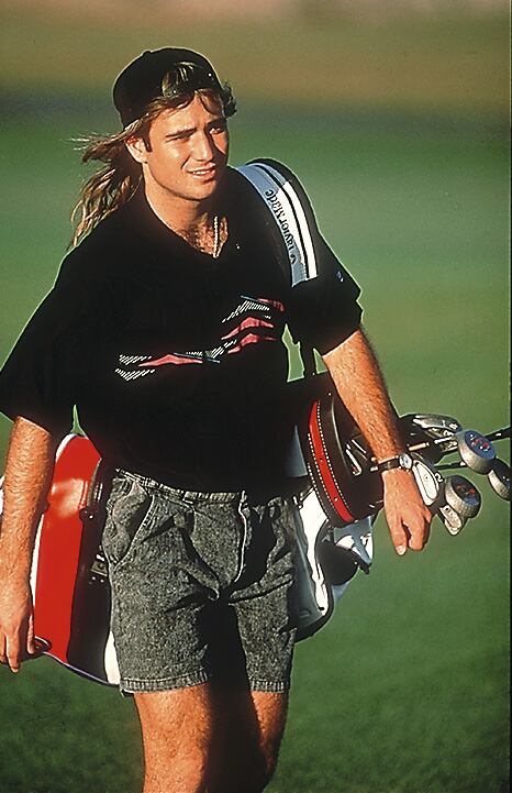 Tennis player Andre Agassi (1991).