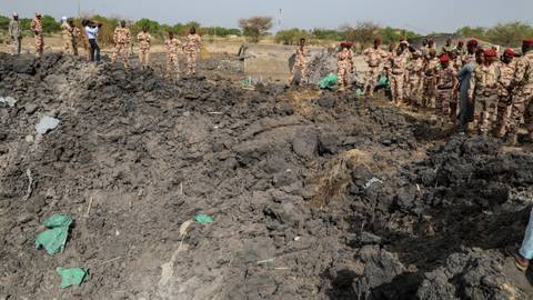 Huge crater in aftermath of Chad blast amid fears of more victims