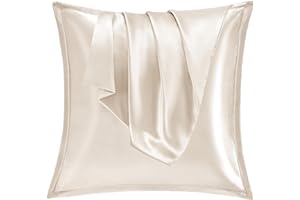 Satin Kissenbezug 80x80 2er Set,Weich wie EIN Silk Pillowcase,wie Seidenkissenbezug Geeignet für Curly Haar,Satin Kopfkissenb